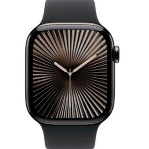 Apple Watch Series 10 4G 42mm Slate Titanium (Czarny Pasek Gumowy M/L)