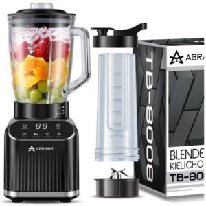 BLENDER KIELICHOWY SZKLANY 1,5L MIKSER DO SMOOTHIE KOKTAJLI OSTRZA TYTANOWE