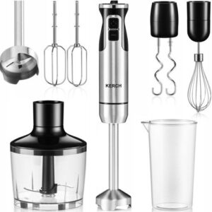 BLENDER RĘCZNY MIKSER WIELOFUNKCYJNY KERCH QUICK 1800W TURBO +AKCESORIA