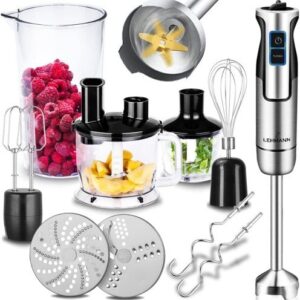 BLENDER RĘCZNY WIELOFUNKCYJNY MIKSER MOCNY TURBO OSTRZA ROZDRABNIACZ 1200W