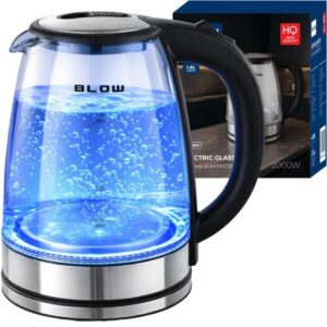 CZAJNIK ELEKTRYCZNY SZKLANY 2000W 1,8L MOCNY CICHY LED STAL PODŚWIETLENIE
