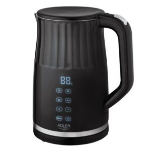 Czajnik ELEKTRYCZNY 1,7L 2200W METALOWY czarny REGULACJA TEMPERATURY DOTYK