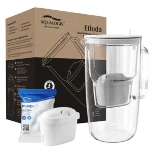 DZBANEK FILTRUJĄCY SZKLANY ETIUDA BIAŁY + WKŁAD PURE+ AQUALOGIS 2.9L
