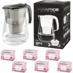 Dzbanek do wody z filtrem Aquaphor Onyx 4,2l + 6 wkładów Maxfor+ Mg czarny