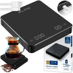 ELEKTRONICZNA WAGA KUCHENNA PRECYZYJNA 3000g - 0,1g TIMER USB + AKUMULATOR