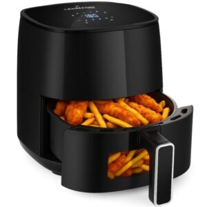 FRYTKOWNICA BEZTŁUSZCZOWA AIRFRYER GRILLOWANIE DUŻA NIEPRZYWIERAJĄCA 4L LED