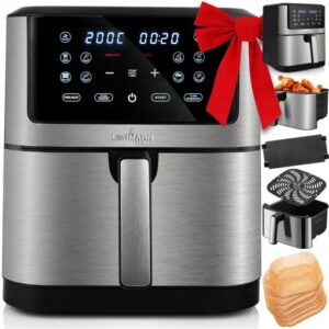 FRYTKOWNICA BEZTŁUSZCZOWA FRYTOWNICA AIRFRYER 8l DUŻA MISA 12 PROGRAMÓW LED