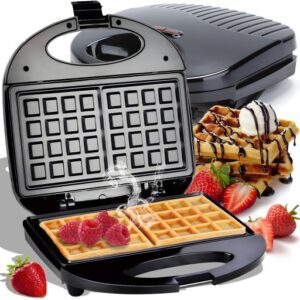 GOFROWNICA OPIEKACZ KONTAKTOWY WAFLI NIEPRZYWIERAJĄCA POWŁOKA 2 GOFRY 750W