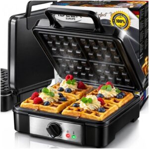 GOFROWNICA na 4 CHRUPIĄCE GOFRY Regulacja Temperatury Mocna Powłoka - 1800W