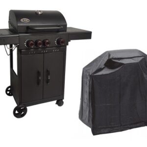 GRILL GAZOWY DEKRAFT 3+1 PALNIKI RUSZT ŻELIWNY + POKROWIEC ( NEBRASKA )