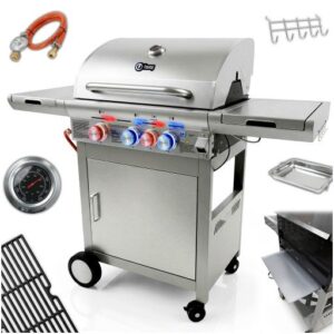 GRILL GAZOWY NIERDZEWNY 13,65 kW 3 + 1 ŻELIWNY NA BUTLĘ ISAJ HEATLORD 1