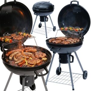 GRILL OGRODOWY WĘGLOWY LANDGRAF + TERMOMETR + POPIELNIK +PÓŁKI