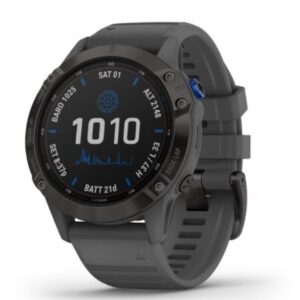 Garmin Fenix 6 Pro Solar Czarny z szarym paskiem