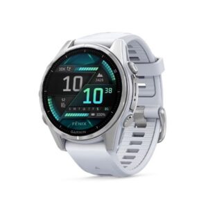 Garmin Fenix 8 43 mm AMOLED Srebrny z białym paskiem