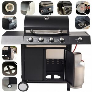 Grill gazowy 4 palniki + palnik boczny Prime3 GGG41