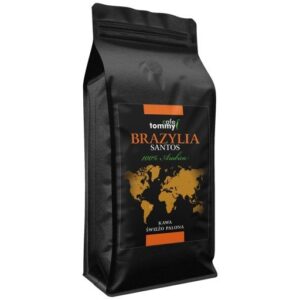 Kawa ziarnista 1kg Brazylia Santos 100% Arabica Świeżo Palona - Tommy Cafe