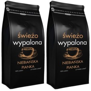 Kawa ziarnista Crema 100% Arabica Świeżo palona Niebiańska Pianka (2x1kg)
