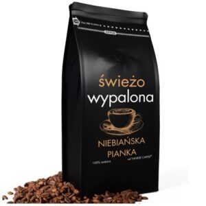 Kawa ziarnista Do Ekspresu Świeżo palona 1kg 100% ARABICA NIEBIAŃSKA PIANKA