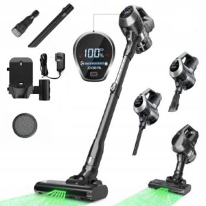 MOCNY ODKURZACZ Pionowy Bezprzewodowy Lampa LED MOC 20000PA turbo szczotka