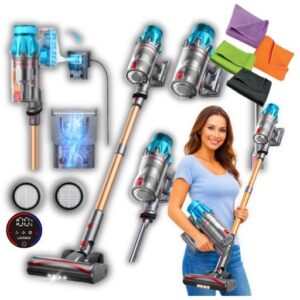 ODKURZACZ BEZPRZEWODOWY PIONOWY LARESAR V7 PRO 600W 50MIN RĘCZNY+GRATIS