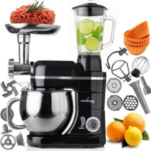 ROBOT KUCHENNY PLANETARNY MIKSER Z MISĄ BLENDER SZKLANY MASZYNKA DO MIĘSA