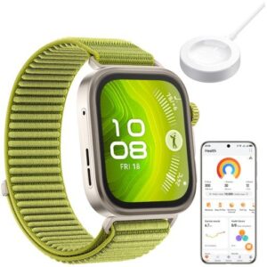 SMARTWATCH HUAWEI WATCH FIT 4 PRO ZIELONY EKG SZKŁO SZAFIROWE ROZMOWY GPS