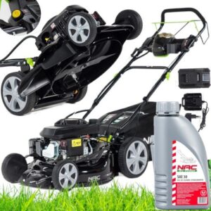 SZEROKA KOSIARKA SPALINOWA 46 Cm ROZRUSZNIK ELEKTRYCZNY NAPĘD OLEJ GRATIS !
