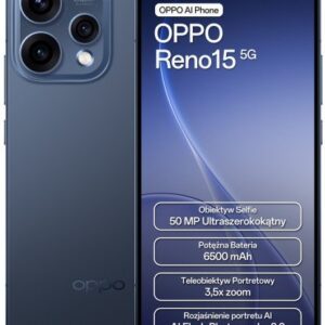 Smartfon OPPO Reno 15 5G 8 GB/512 GB granatowy