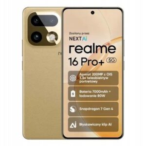 Smartfon REALME 16 Pro+ 5G 12/512GB 6.8" 144Hz Złoty