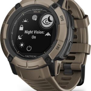 Smartwatch Garmin Instinct 2X Solar Tactical brązowy Garmin Pay