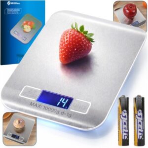 WAGA KUCHENNA ELEKTRONICZNA 10KG 1G PRECYZYJNA LCD TARA NA BATERIE