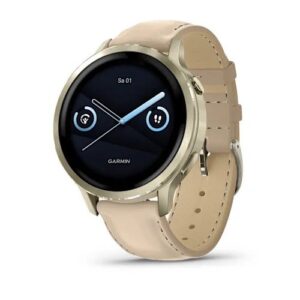 Zegarek Garmin Venu 4 41 mm - lunar gold leather band