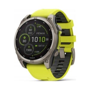 Zegarek sportowy Garmin Fenix 8 Solar Sapphire Tytanowy żółty